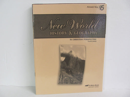 New World History Abeka Answer Key  Pre-Owned 6th Grade History Textbooks