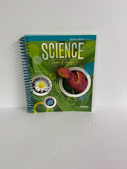 Order & Design Abeka Teacher Edition  Pre-Owned 7th Grade Science Textbooks