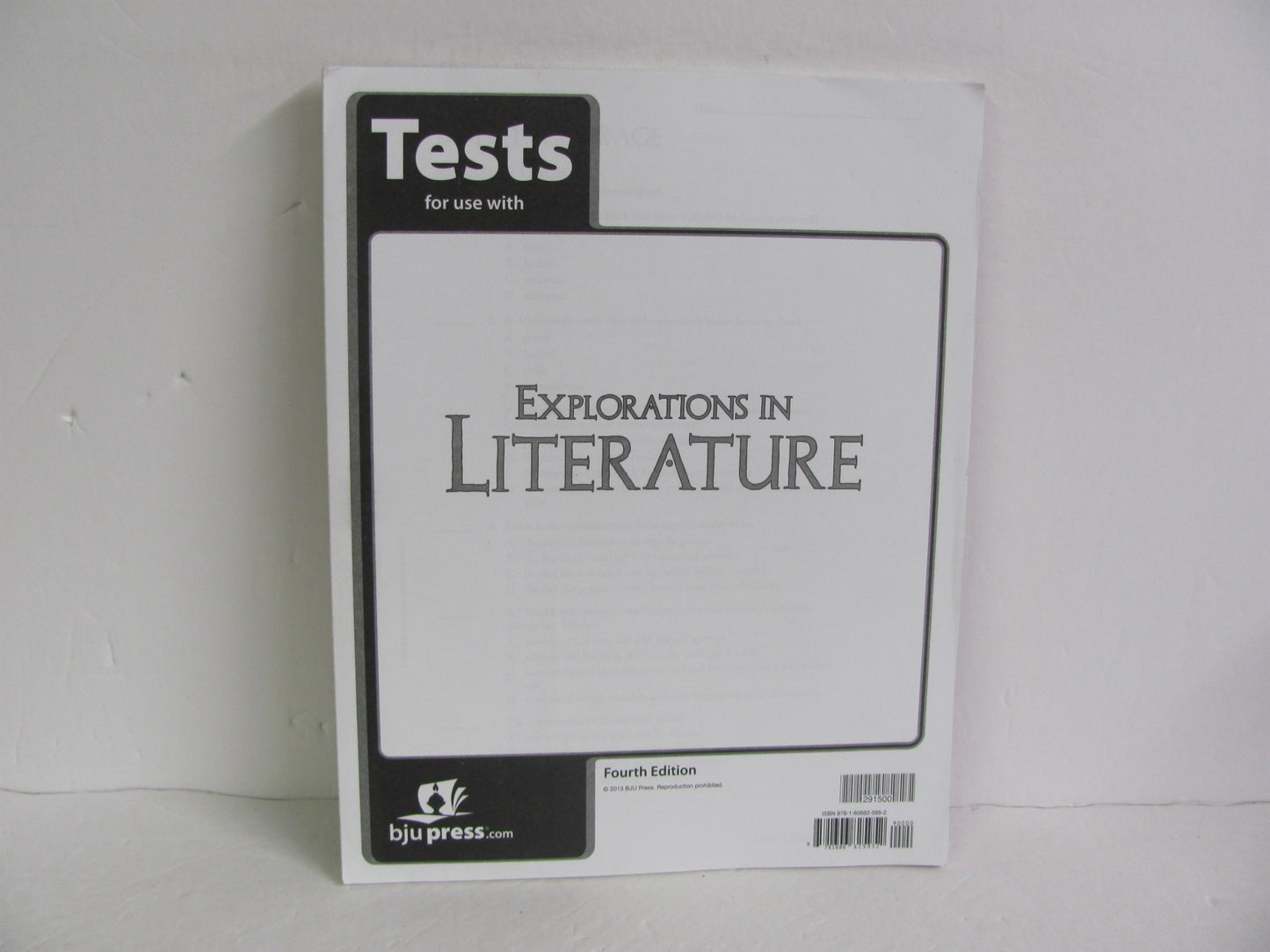 Explorations in Literature BJU Press Tests  Pre-Owned Reading Textbooks