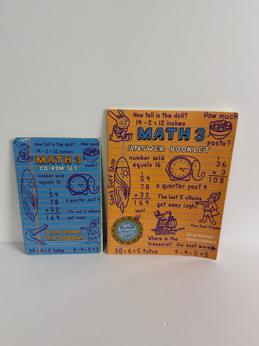 Math 3 Teaching Textbooks Set  Pre-Owned 3rd Grade Mathematics Textbooks