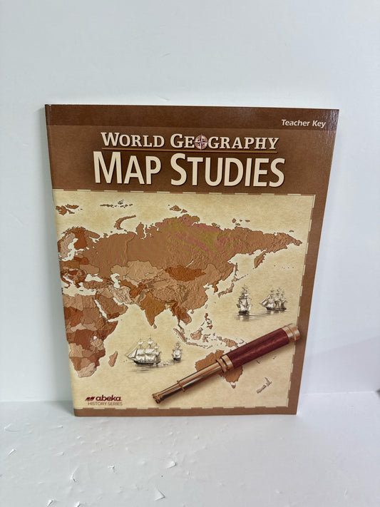 World Geography Abeka Map Studies Key  Preowned 9th Grade History Textbooks