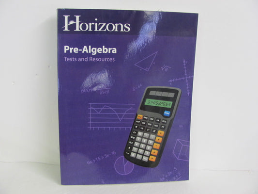 Prealgebra Horizons Tests  Pre-Owned 8th Grade Mathematics Textbooks