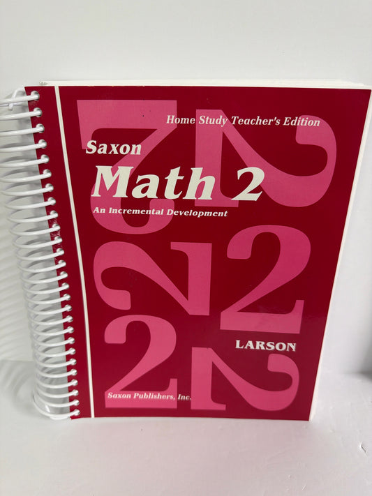 Math 2 Saxon Teacher Edition  Pre-Owned Larson 2nd Grade Mathematics Textbooks