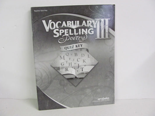 Vocabulary Spelling Poetry III Abeka 9th Grade Spelling/Vocabulary Books