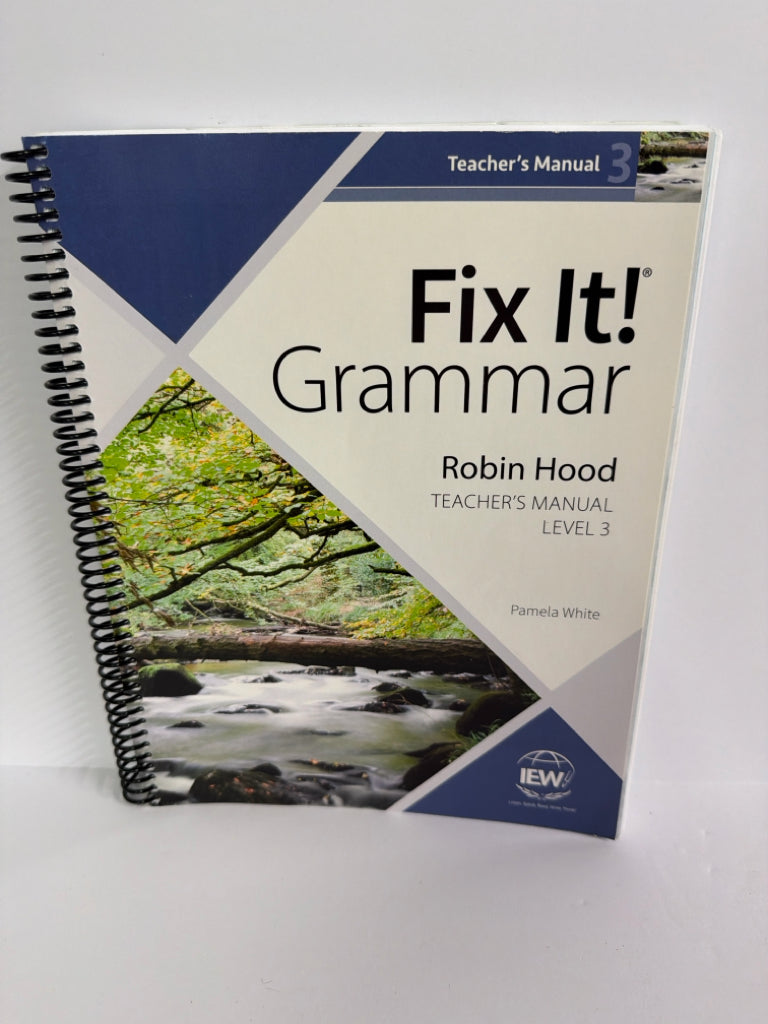 Robin Hood IEW Teacher Manual  Pre-Owned Pamela White Fix It Grammar