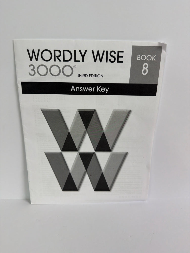 Wordly Wise 3000 EPS Answer Key  Pre-Owned 8th Grade Language Textbooks