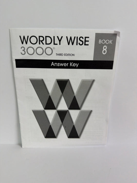 Wordly Wise 3000 EPS Answer Key  Pre-Owned 8th Grade Language Textbooks
