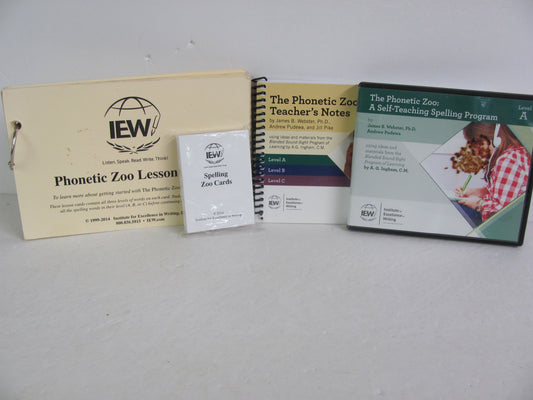 Phonetic Zoo A IEW Set  Pre-Owned Elementary Spelling/Vocabulary Books