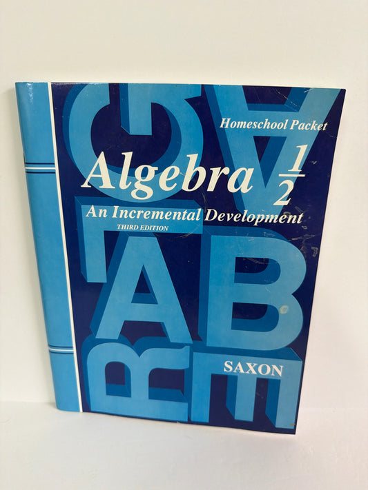 Algebra 1/2 Saxon Homeschool Packet Pre-Owned Mathematics Textbooks