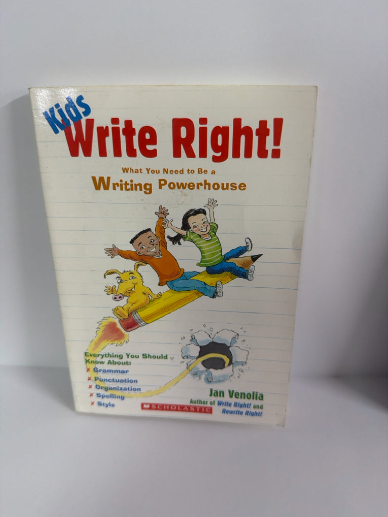 Kids Write Right Scholastic Pre-Owned Jan Venolia Elementary Language Textbooks