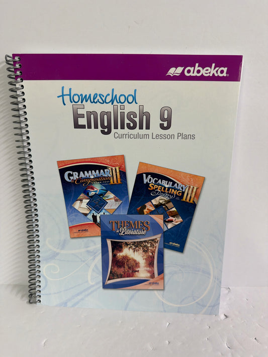 English 9 Abeka Curriculum/Lesson Plan Pre-Owned 9th Grade Language Textbooks