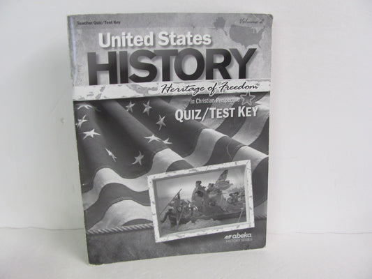United States History Vol 2 Abeka Quiz/Test Key  Pre-Owned History Textbooks
