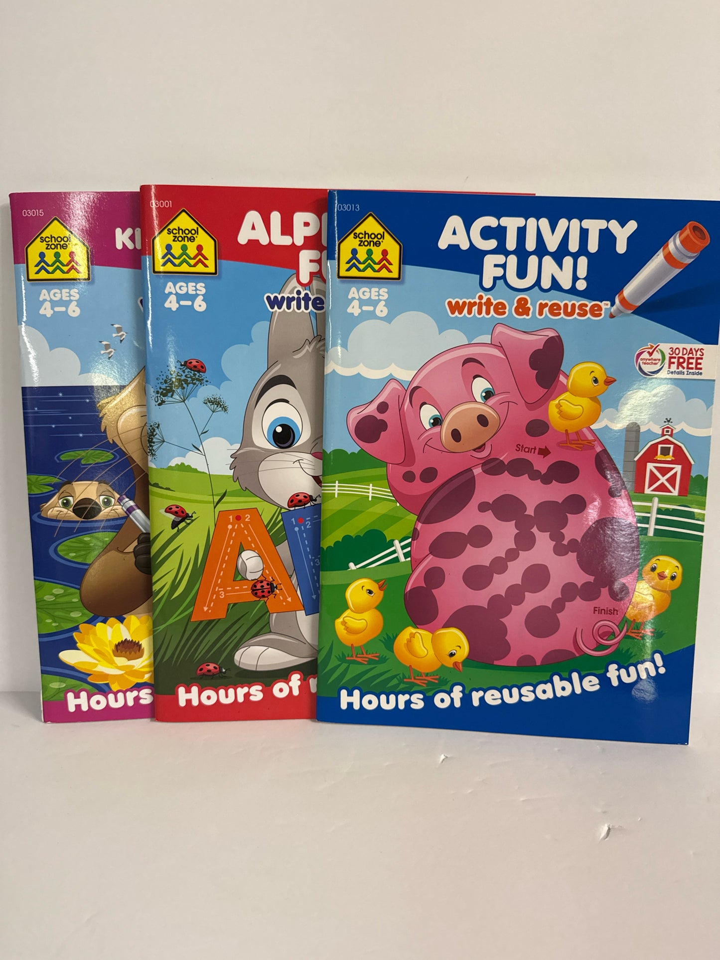 Write & Reuse School Zone Set  Pre-Owned Summer Study Books