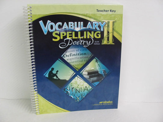 Vocabulary Spelling Poetry II Abeka 8th Grade Spelling/Vocabulary Books