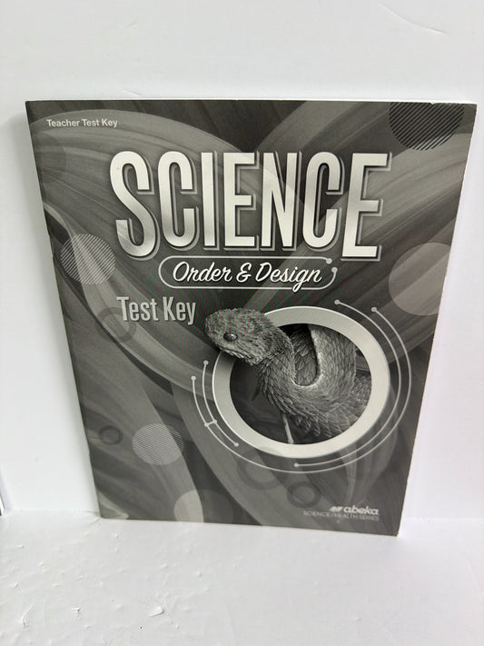 Order & Design Abeka Test Key Pre-Owned 7th Grade Science Textbooks