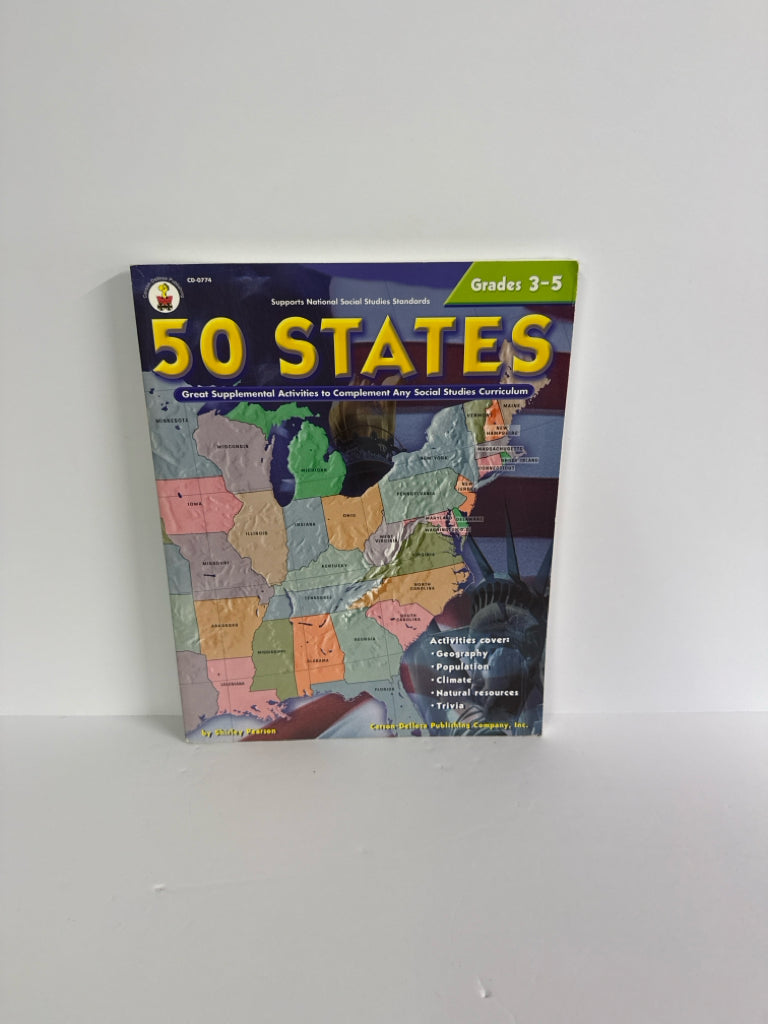 50 States Carson Dellosa Activity Book  Pre-Owned Elementary State Study Books