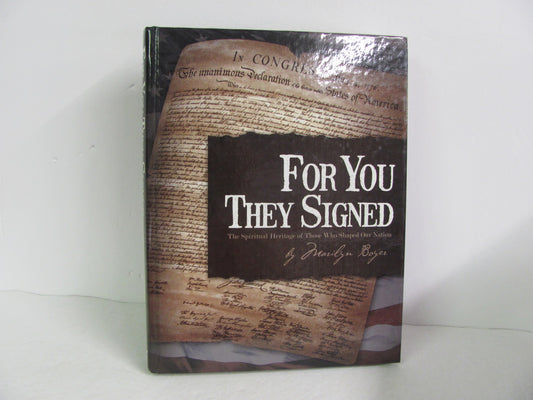 For You They Signed Master Books Pre-Owned Boyer History Textbooks