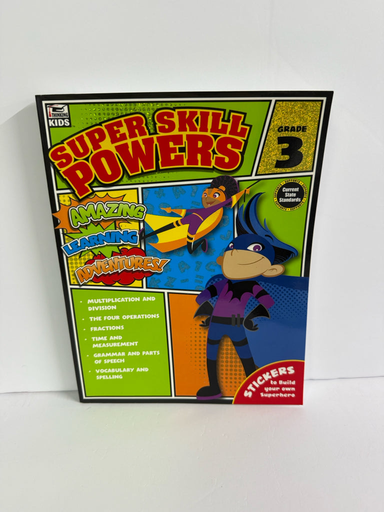 Super Skill Powers Thinking Kids Workbook  Pre-Owned Summer Study Books