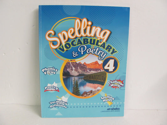 Spelling Vocabulary & Poetry Abeka 4th Grade Spelling/Vocabulary Books