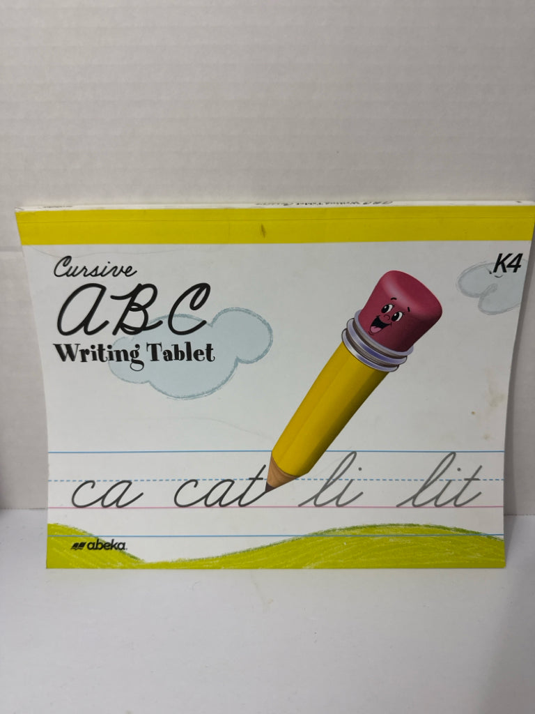 Cursive Writing Tablet Abeka Workbook  Pre-Owned K4 Language Textbooks
