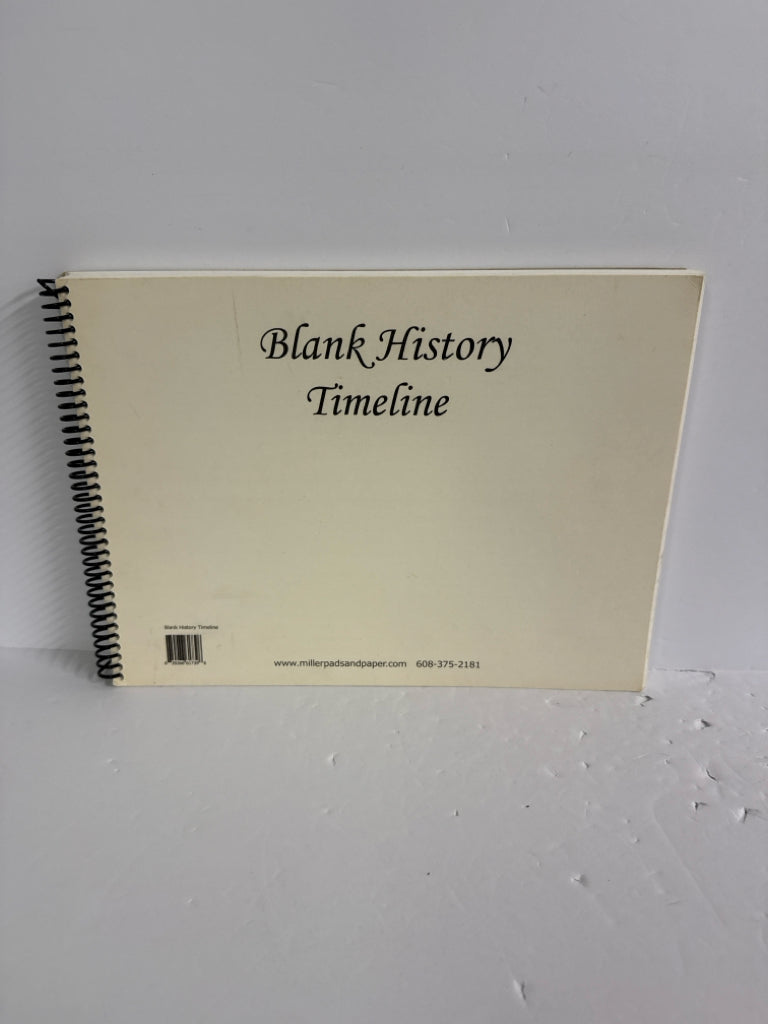 Blank History Timeline Miller Pads and Paper Elementary History Textbooks