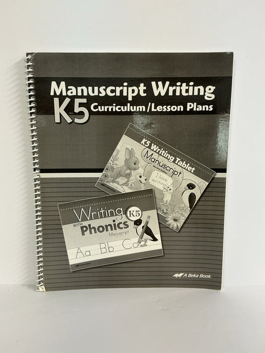 Manuscript Writing Abeka Curriculum/Lesson Plan Pre-Owned Language Textbooks