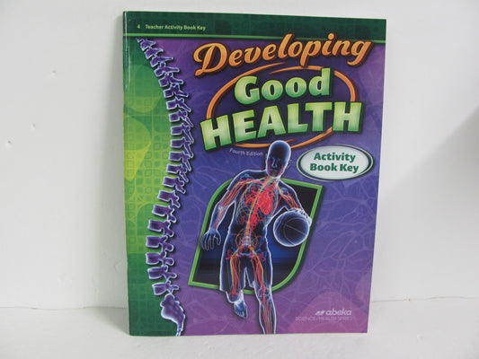 Developing Good Health Abeka Activity Book Key  Pre-Owned 4th Grade Health Books