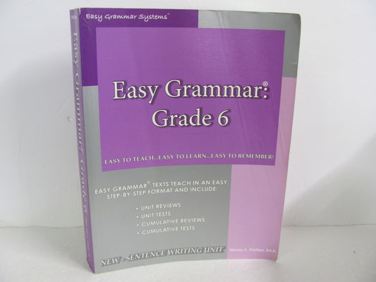Easy Grammar 6 ISHA Enterprises Teacher Edition  Pre-Owned Language Textbooks