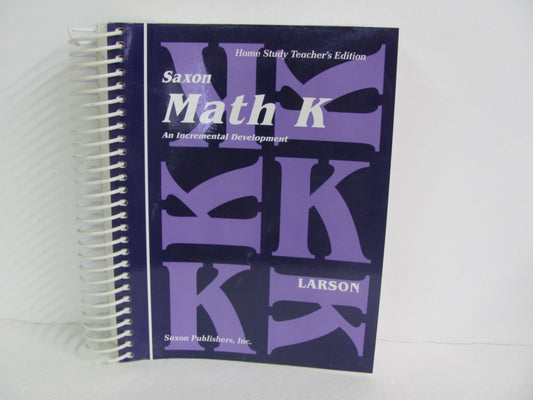 Math K Saxon Teacher Edition  Pre-Owned Larson Mathematics Textbooks