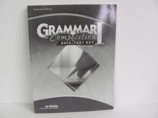Grammar & Composition 1 Abeka Quiz/Test Key  Pre-Owned Language Textbooks