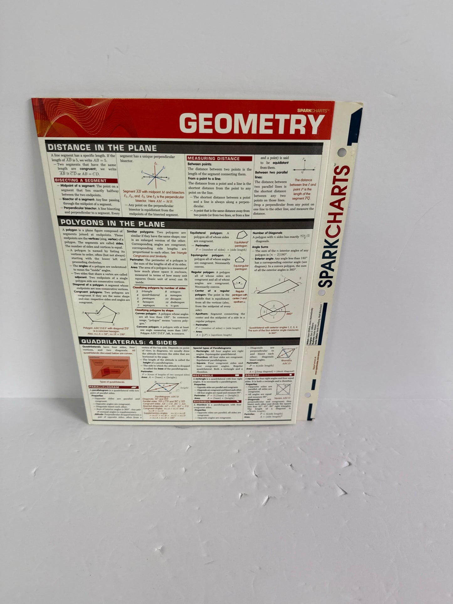 Geometry Spark Charts Pre-Owned High School Math Help Books