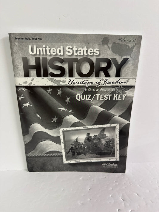 United States History Vol 2 Abeka Quiz/Test Key  Pre-Owned History Textbooks