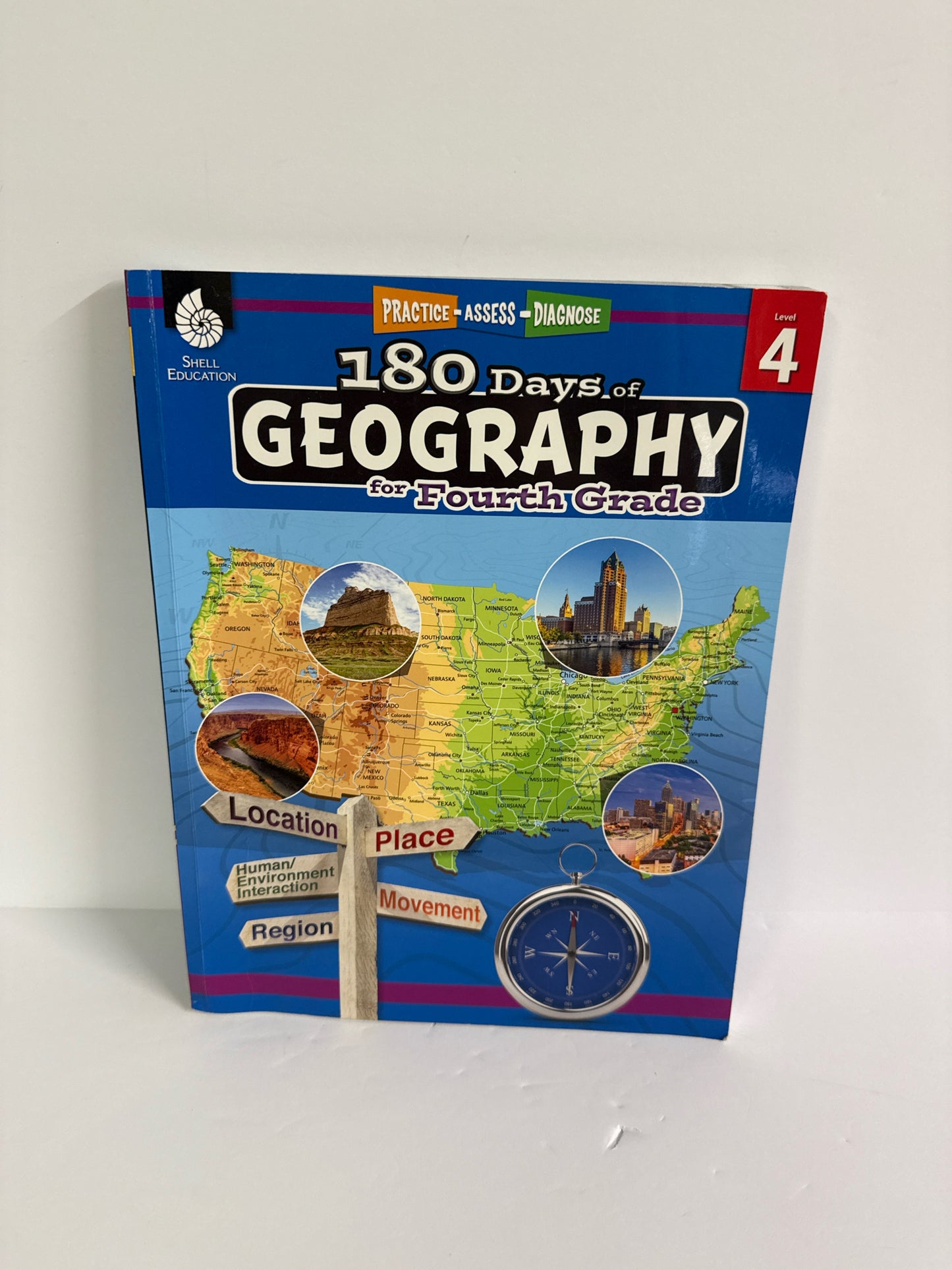 180 Days of Geography Shell Edcuational 4th Grade Geography Books
