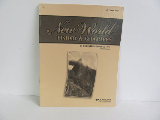 New World History Abeka Answer Key  Pre-Owned 6th Grade History Textbooks