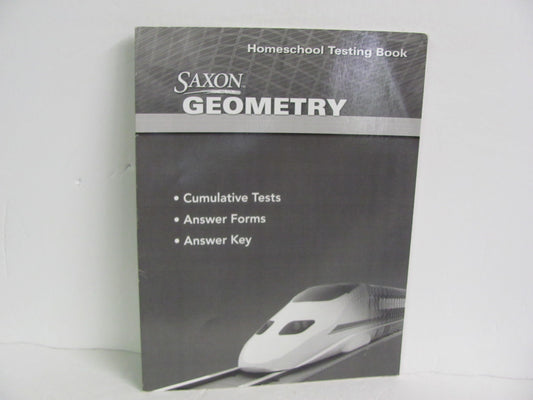 Geometry Saxon Testing Book  Pre-owned High School Mathematics Textbooks