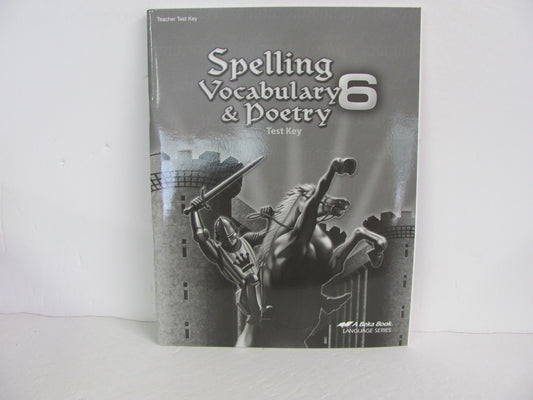 Spelling Vocabulary & Poetry Abeka Test Key Pre-Owned Spelling/Vocabulary Books
