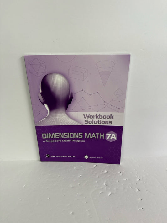 Dimensions Math 7A Singapore Solutions  Pre-Owned Mathematics Textbooks