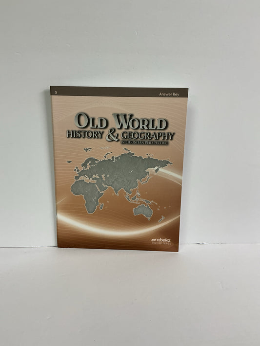 Old World History & Geography Abeka Answer Key  Pre-Owned History Textbooks