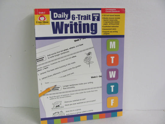 Daily 6-Trait Writing Evan-Moor Pre-Owned 2nd Grade Language Textbooks