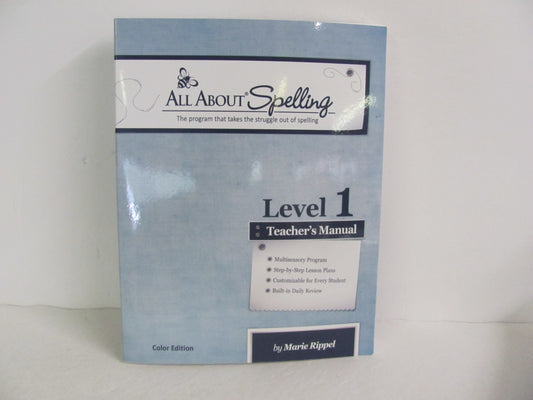 All About Spelling Teacher Manual  Pre-Owned Rippel Spelling/Vocabulary Books