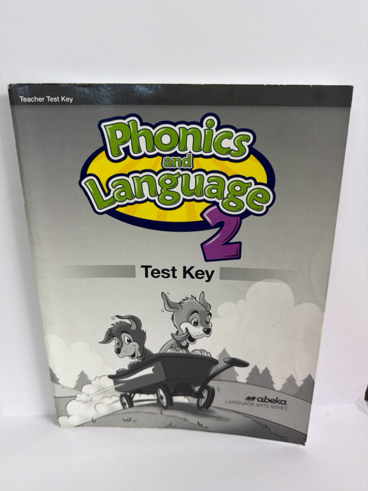 Phonics and Language 2 Abeka Test Key Pre-Owned 2nd Grade Language Textbooks