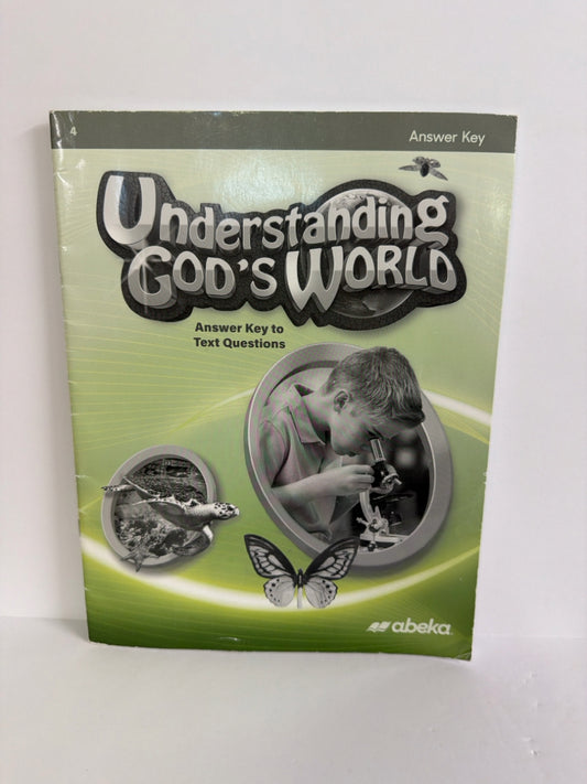 Understanding God's World Abeka Answer Key  Pre-Owned Science Textbooks