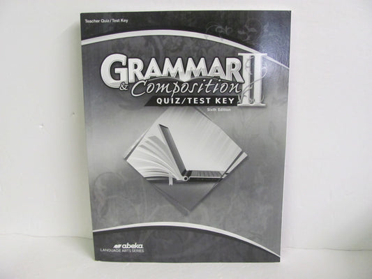 Grammar & Composition II Abeka Quiz/Test Key  Pre-Owned Language Textbooks