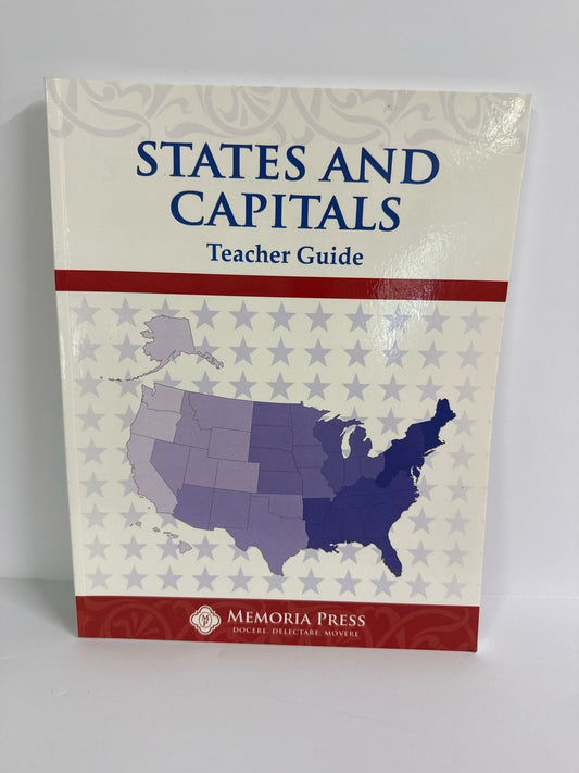 States and Capitals Memoria Press Teacher Guide  Pre-Owned History Textbooks
