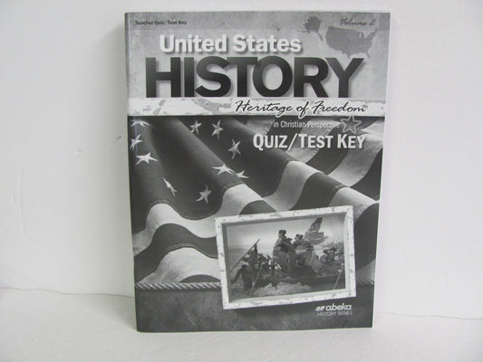 United States History Vol 2 Abeka Quiz/Test Key  Pre-Owned History Textbooks