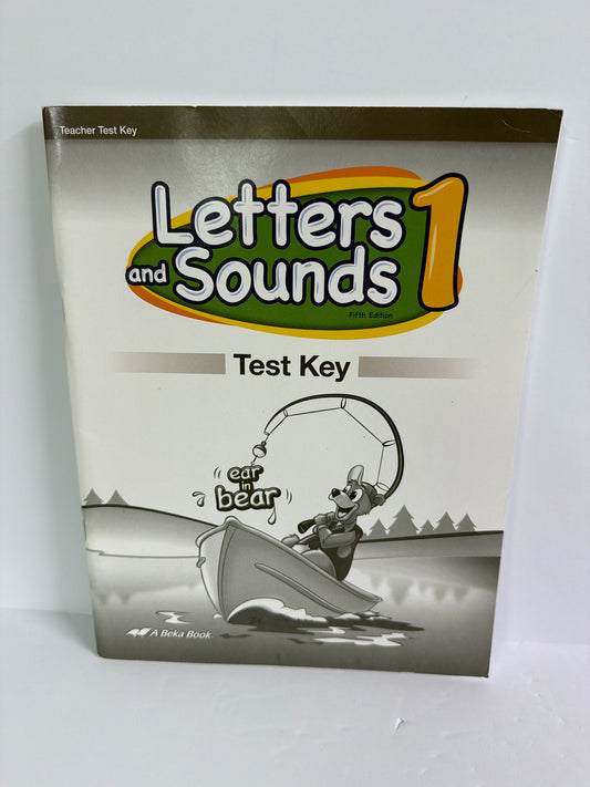 Letters and Sounds 1 Abeka Teacher Test Key Pre-Owned Language Textbooks