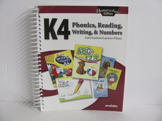 K4 Phonics, Reading Abeka Curriculum Pre-Owned K4 Language Textbooks