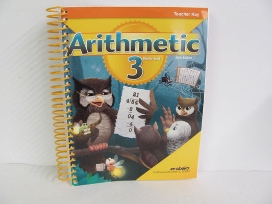 Arithmetic 3 Abeka Teacher Key  Pre-Owned 3rd Grade Mathematics Textbooks