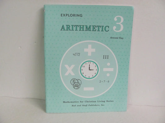 Arithmetic 3 Rod & Staff Answer Key  Pre-Owned 3rd Grade Mathematics Textbooks