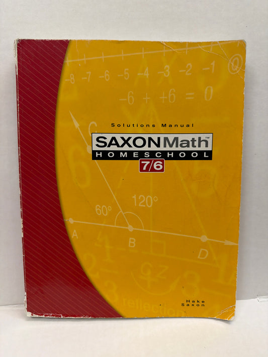 Homeschool 76 Math Saxon Teacher Hake 6th Grade Mathematics Textbooks